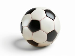 Obraz premium Classic Soccer Ball Design Isolated on White Background for Sports Concept Advertising