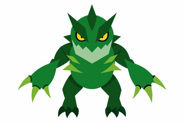 a angry leaf digimon full body image white backg