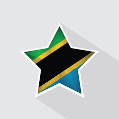 Tanzania Flag Star Shape Icon