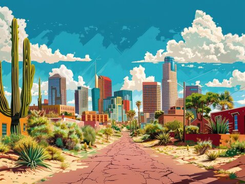 arizona phoenix city skyline