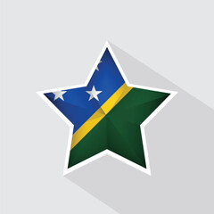 Solomon Islands Flag Star Shape Icon