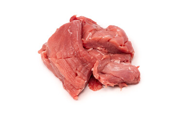 Raw pork tenderloin isolated on a white background.  Fresh meat.