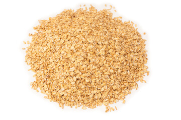 Oat-flakes isolated on a white background.