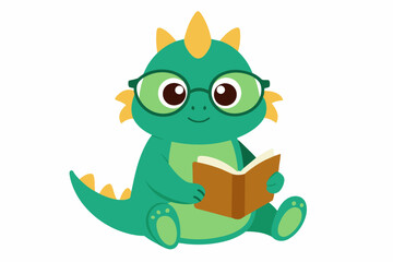 adorable cubby dairy chinese loong with glasses