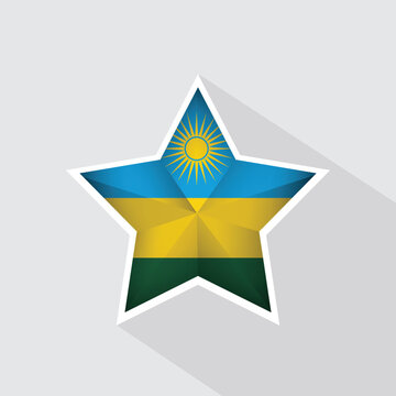 recommend clip art: Rwanda Flag Star Shape Icon