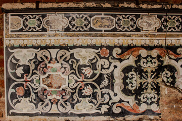 Detail of an mosaic. Chiaravalle Abbey. Milan, Italy 