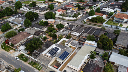 Painel Solar em bairro residencial, Boa Vista, Roraima, Brasil