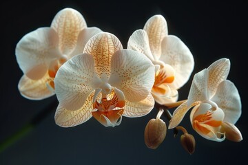 Delicate Orchid Blooms in Soft Light