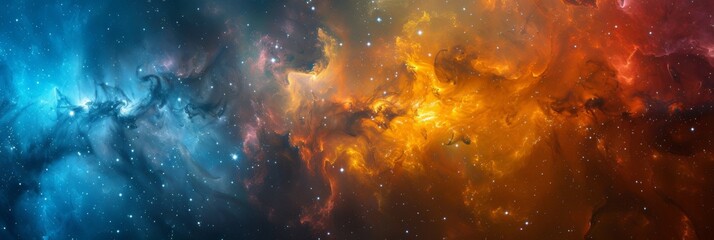 Fototapeta premium Universe abstract background, colorful space galaxy clouds nebula, stary cosmos, universe wallpaper
