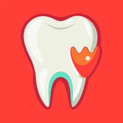 Learn the anatomy of the human tooth with this vector illustration.

