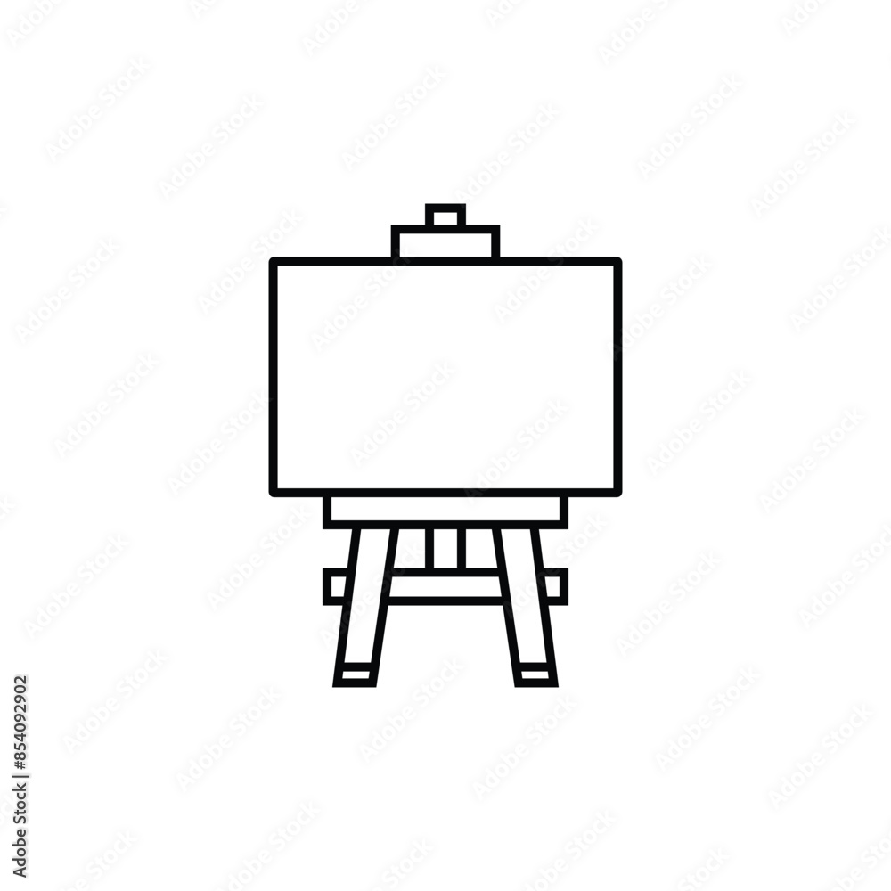 Wall mural paint easel icon illustration