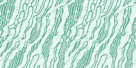 Aegean teal light soft wave linen pattern background. Broken line stripe border effect for rustic coastal marine surface design. 
