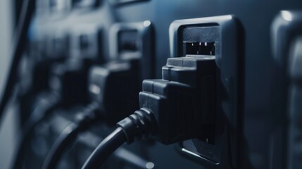 A close-up shot of a bunch of electrical wires