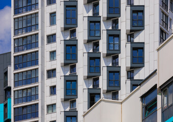 Texture of modern buildings, background for design.