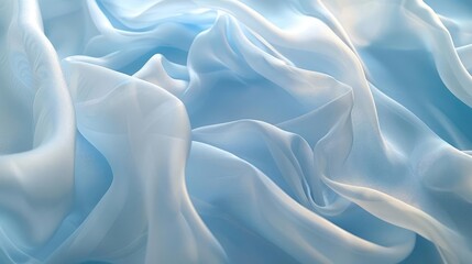 Fototapeta premium Abstract closeups of chiffon, highlighting its light and airy quality with gentle folds