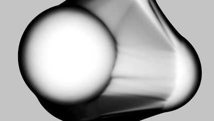 Monochromatic Abstract Shape with Smooth Gradient Lighting