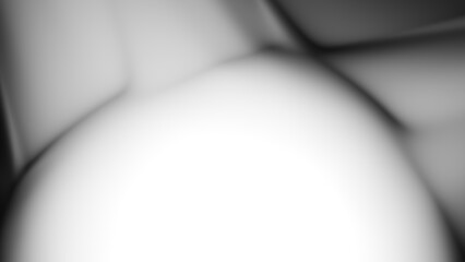 Monochromatic Abstract Shape with Smooth Gradient Lighting