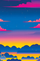A collection of backgrounds with cloud patterns in a modern style. These vibrant and richly colored designs create unique and eye-catching compositions. Perfect for adding text and creating stylish vi