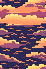 A collection of backgrounds with cloud patterns in a modern style. These vibrant and richly colored designs create unique and eye-catching compositions. Perfect for adding text and creating stylish vi