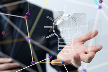 Neural network 3D illustration. Big data and cybersecurity