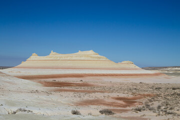 Kyzylkup rock strata landscape, Mangystau desert, Kazakhstan