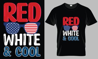 4th of July Typography T-shirt Design
