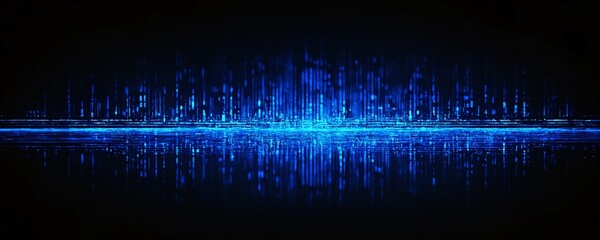 Cyber Matrix: Futuristic Glowing Data