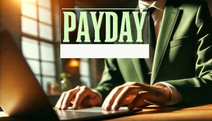  Payday' in bold green letters, against a blurred background