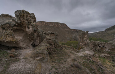 historic cave church ruin in Soğanlı Ören Yeri cappadocia
