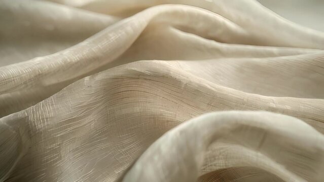 The intertwining of tiny raised threads gives this brushed silk a unique texture revealing a delicately rough surface that begs to be touched and caressed.