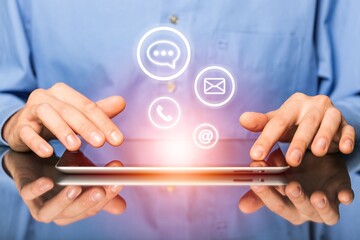 Website page marketing concept on phone screen