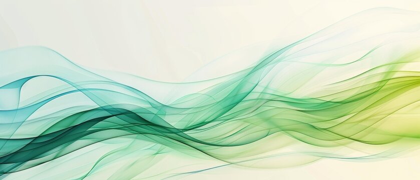 Vibrant Green Presentation Template with Wavy Lines and Shapes for Animated Gifs Generative AI