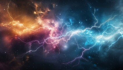 Cosmic Storm in Space, Epic Cinematic Scene Generative AI