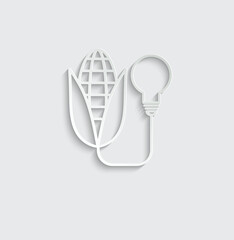 corn energy icon vector eco bio energy 