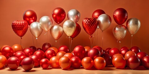 monotone background empty copy space only balloons