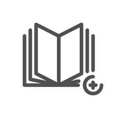 Books related icon outline and linear vector.
