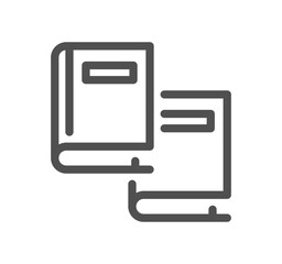 Books related icon outline and linear vector.

