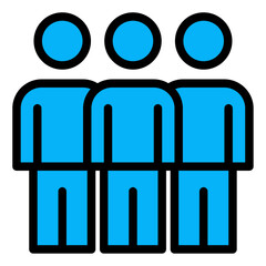 Community lineal color icon vector for mobile app, website, logo and presentation design.