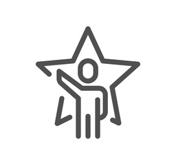 Star related icon outline and linear vector.
