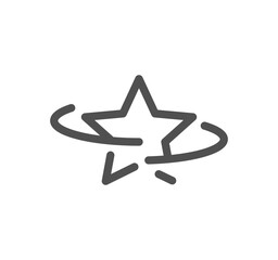 Star related icon outline and linear vector.
