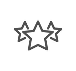 Star related icon outline and linear vector.
