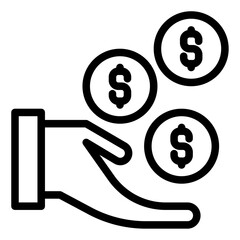 Creditors outline icon vector for mobile app, website, logo and presentation design.