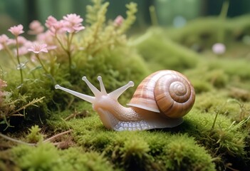 snail on a leaf
