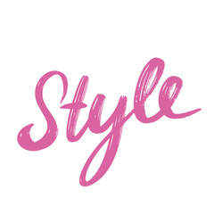 Style text fashion lettering. Hand draw vector art.