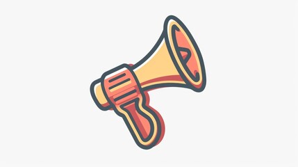 Color line style air horn icon