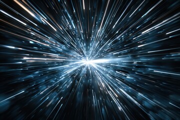 Fototapeta premium Abstract background, light speed effect, swirling light streaks radiating vortex, digital wallpapers