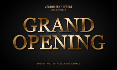 Grand opening 3d editable text effect