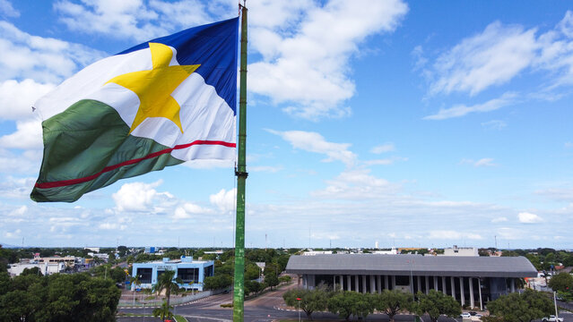 Pal&aacute;cio da Assembleia Legislativa de Roraima, pra&ccedil;a do  Centro C&iacute;vico, na cidade de Boa Vista, capital do estado de Roraima, Amaz&ocirc;nia, Brasil