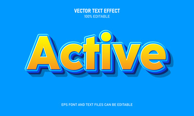Active 3d editable text effect