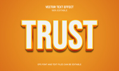 Trust 3d editable text effect